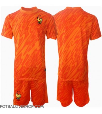 Francie Brankářské Dětské Venkovní Dres ME 2024 Krátký Rukáv (+ trenýrky)